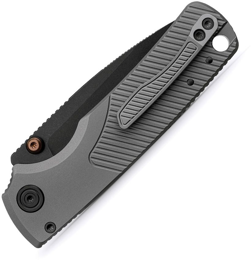 VOSTEED PORCUPINE TISLIM A4804 – BLACK STONEWASH 154CM DROP POINT BLADE – DIM GRAY MACHINED TITANIUM HANDLE – MADE IN CHINA