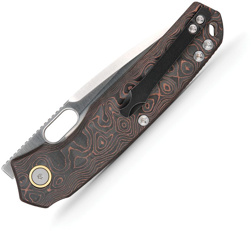 VOSTEED PSYOP VOSA2207 – FAT CARBON HANDLE, TOP LINER LOCK, ELMAX STEEL FOLDING KNIFE – MADE IN CHINA