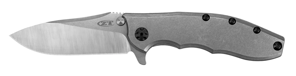 ZERO TOLERANCE 0562TI – STONEWASH/SATIN CPM-MAGNACUT SLICER BLADE – TITANIUM HANDLE – FRAMELOCK – MADE IN USA