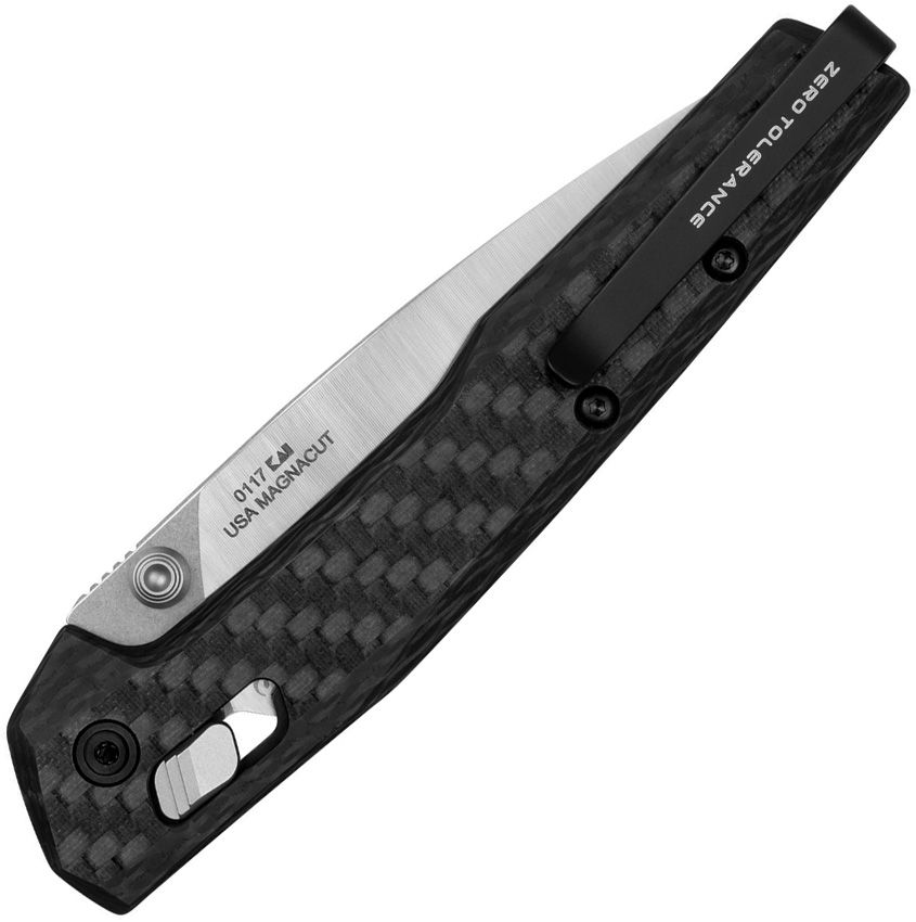 ZERO TOLERANCE 0117 – TWO-TONE CPM MAGNACUT DROP POINT BLADE – CARBON FIBER HANDLE – MADE IN USA