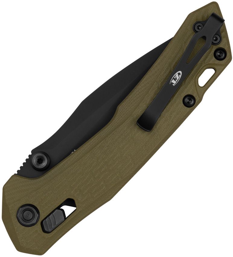 ZERO TOLERANCE 0203 – BLACK PVD CPM-M4 DROP POINT BLADE – OD GREEN G10 HANDLE – DURALOCK – MADE IN USA